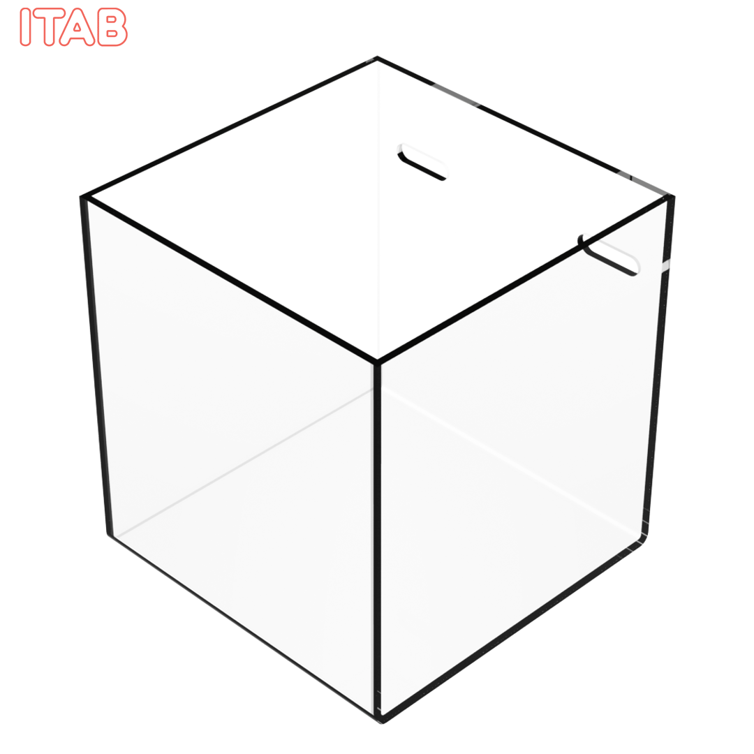 Akryylilaatikko 190x190x200, ripustusreiät