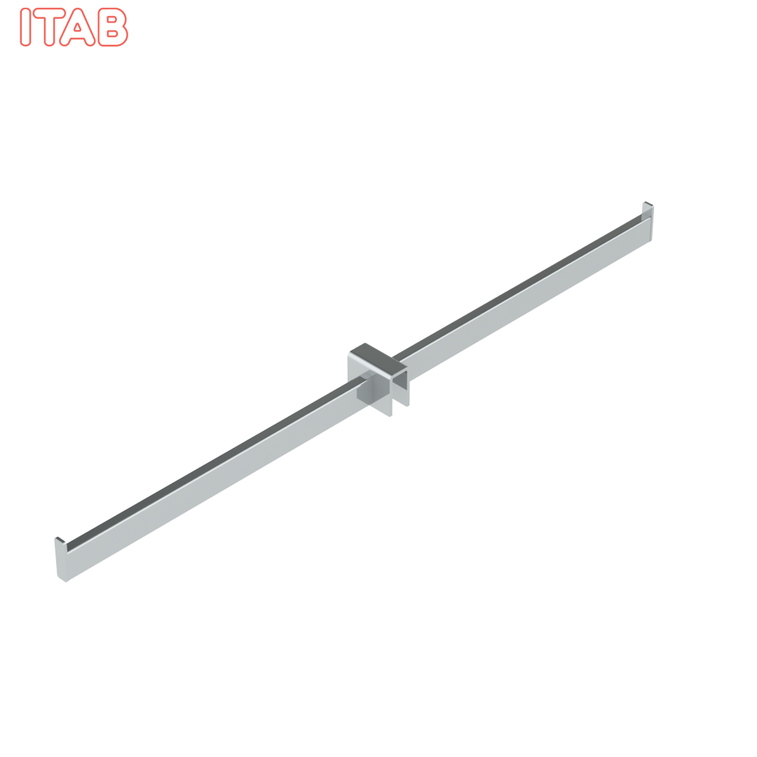 VTR 2-Puoleinen suora kannatin Kromattu 30x30