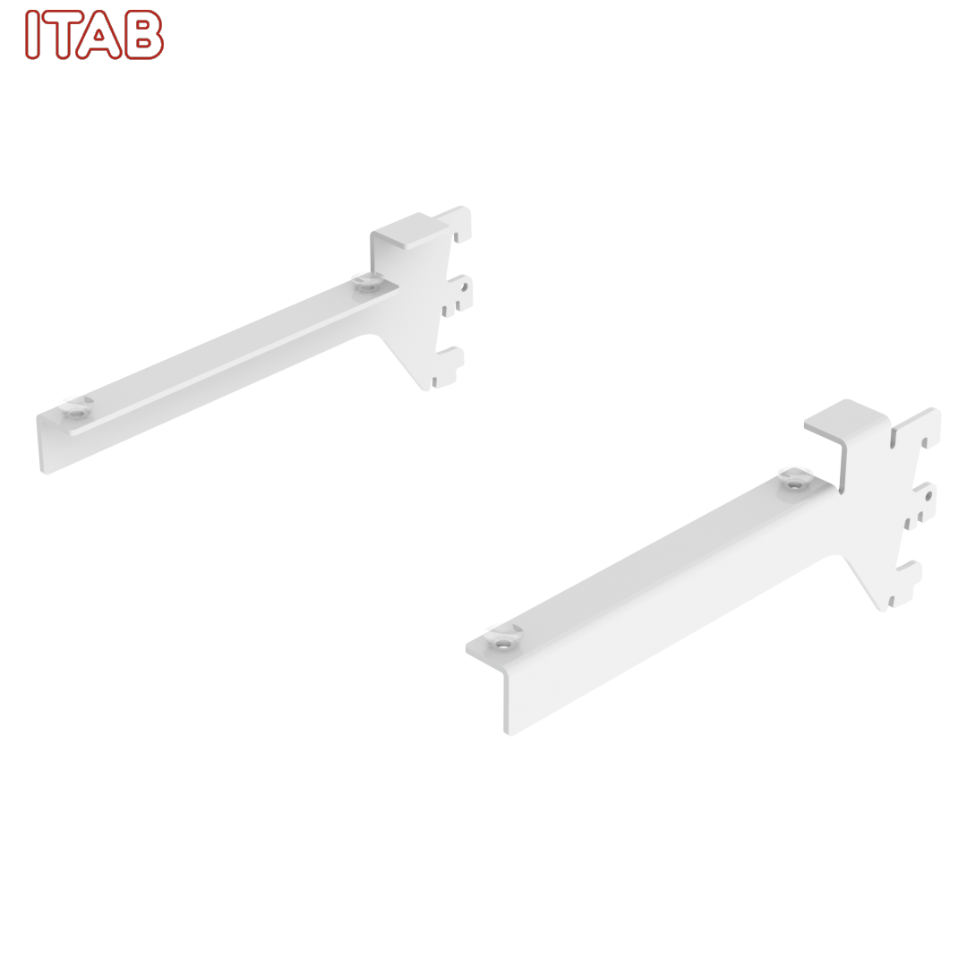 Lasi-/Puuhyllyn Kannatinpari 2-Asentoinen 20cm