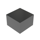 Podium Musta kiiltävä 60x60x40